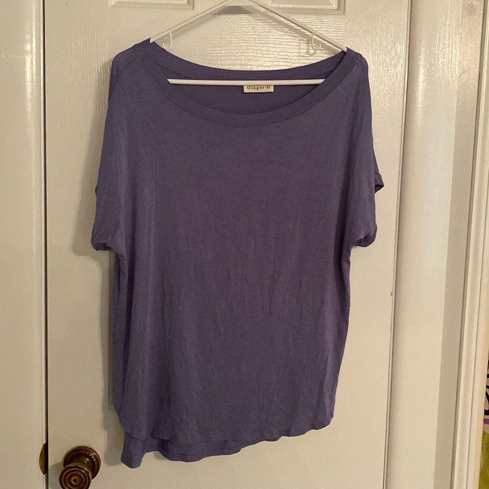 Purple short sleeve shirt by Ginger G